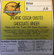 Hummingbird Wholesale Issues Allergy Alert on Undeclared Hazelnut in Organic Cocoa-dusted Chocolate Ginger